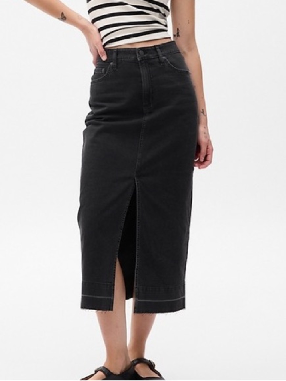 gap denim midi skirt - Picture 1 of 5